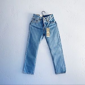 LEVI’S 501 Original Striped Straight Leg Jeans 25